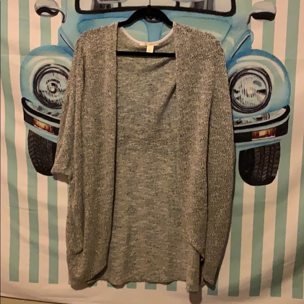 Large, barely worn, gray cardigan.